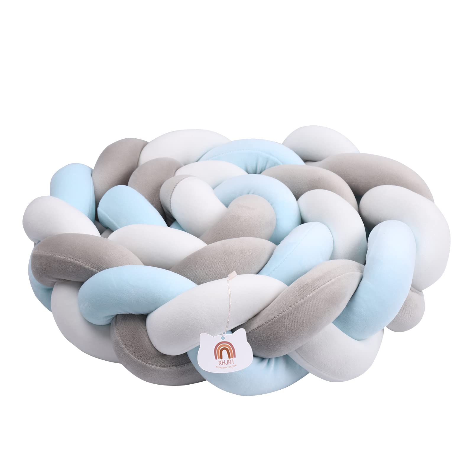 **Soft Cushion Knot Pillow - Plush Home Decor & Bed Gap Filler - Blue, White, Grey (78.7 Inch) - Perfect for Boys & Girls Gifts, Sofa & Bedroom Decor**    *(Ideal for cozy home styling, couch accents, and filling bed gaps for a snug sleep!)*