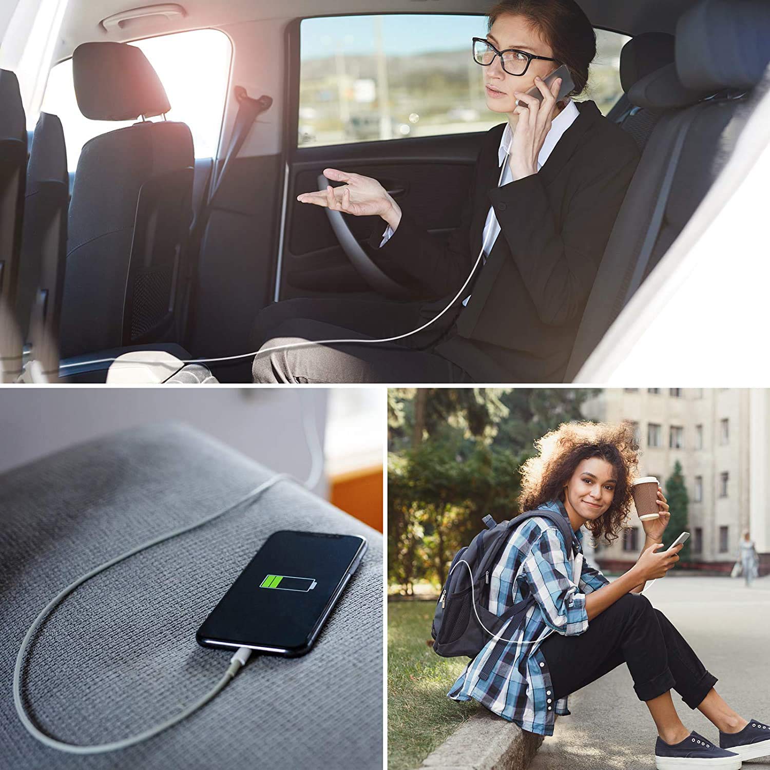 Premium ESBEECables USB-C to Lightning Cable 3ft - Fast Charging & Sync for iPhone 14/13/12/11/X/8 - Durable Nylon Braided Cord for Home, Office & Travel