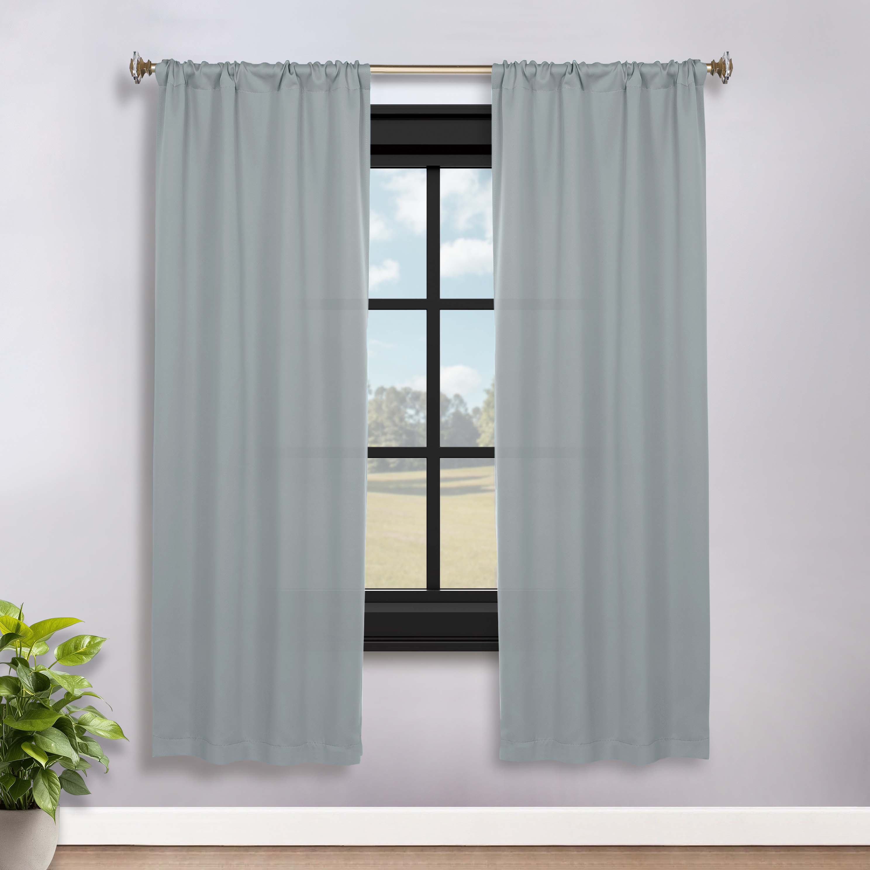 Machine Washable Blackout Curtains Set of 2 - Solid Color Room Darkening Window Drapes for Bedroom, Living Room & Nursery - Noise Reducing & Energy Efficient