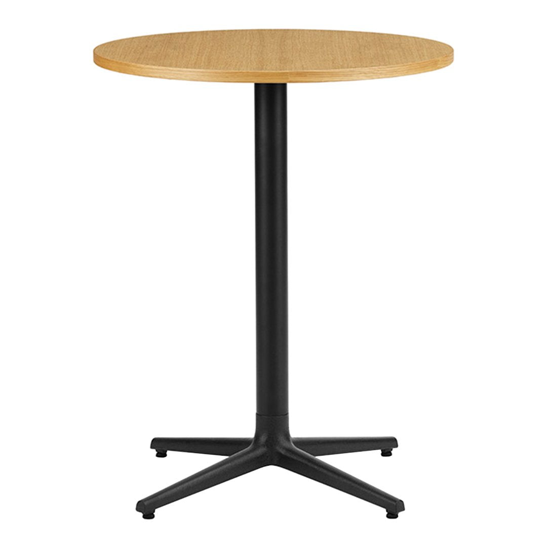Allez Round Cafe Table - 36 Inch Outdoor Bistro Table for Patio, Garden, Restaurant - Durable Metal Coffee Table with Glass Top for Dining, Lounging, Entertaining