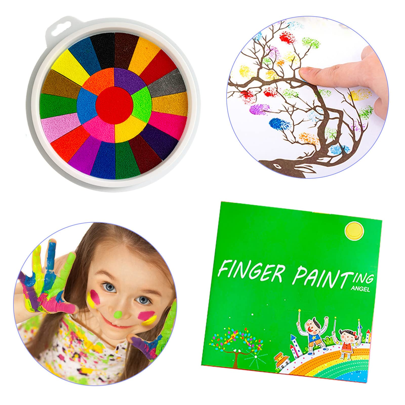 Washable Finger Painting Kit for Kids - 25 Vibrant Colors with DIY Craft Book | Non-Toxic & Educational Art Supplies for Toddlers | Perfect for Classroom Activities, Birthday Gifts & Creative Play