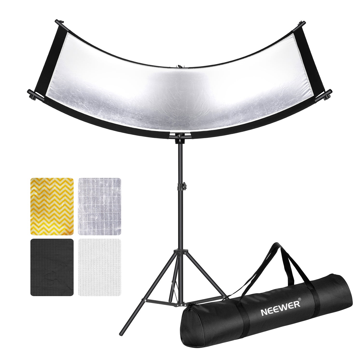 Neewer 65.7x24/167x61cm 5-in-1 Collapsible Clamshell Light Reflector & Diffuser for Photography, Videography, and Studio Lighting