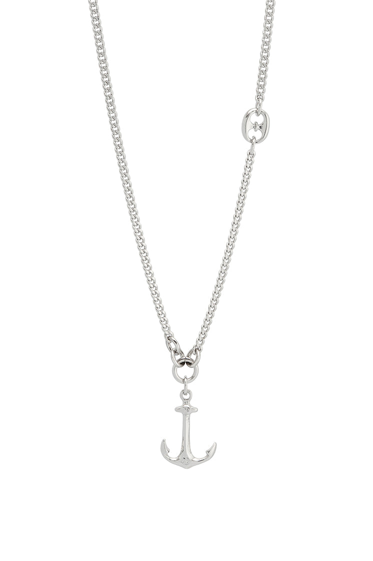Men's Anchor Necklace Stainless Steel - Nautical Jewelry Gift for Him, Boat Lover, Sailor - Perfect for Casual Wear, Beach Outings & Marine-Themed Events