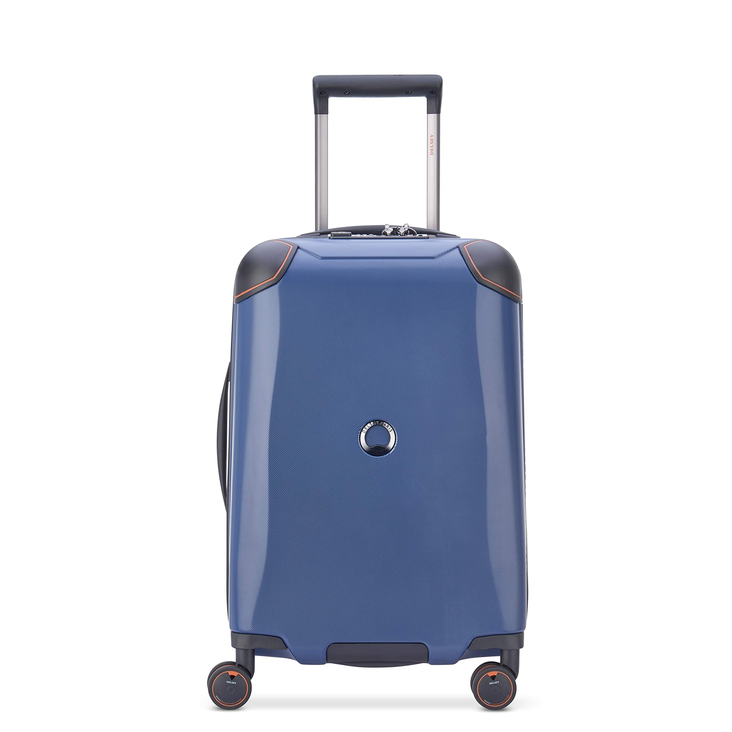 Delsey Paris Cactus Hardside Spinner Wheel Carry-On Luggage 19 Inch - Lightweight Durable Suitcase for Air Travel, Weekend Trips & Business (Navy Blue)