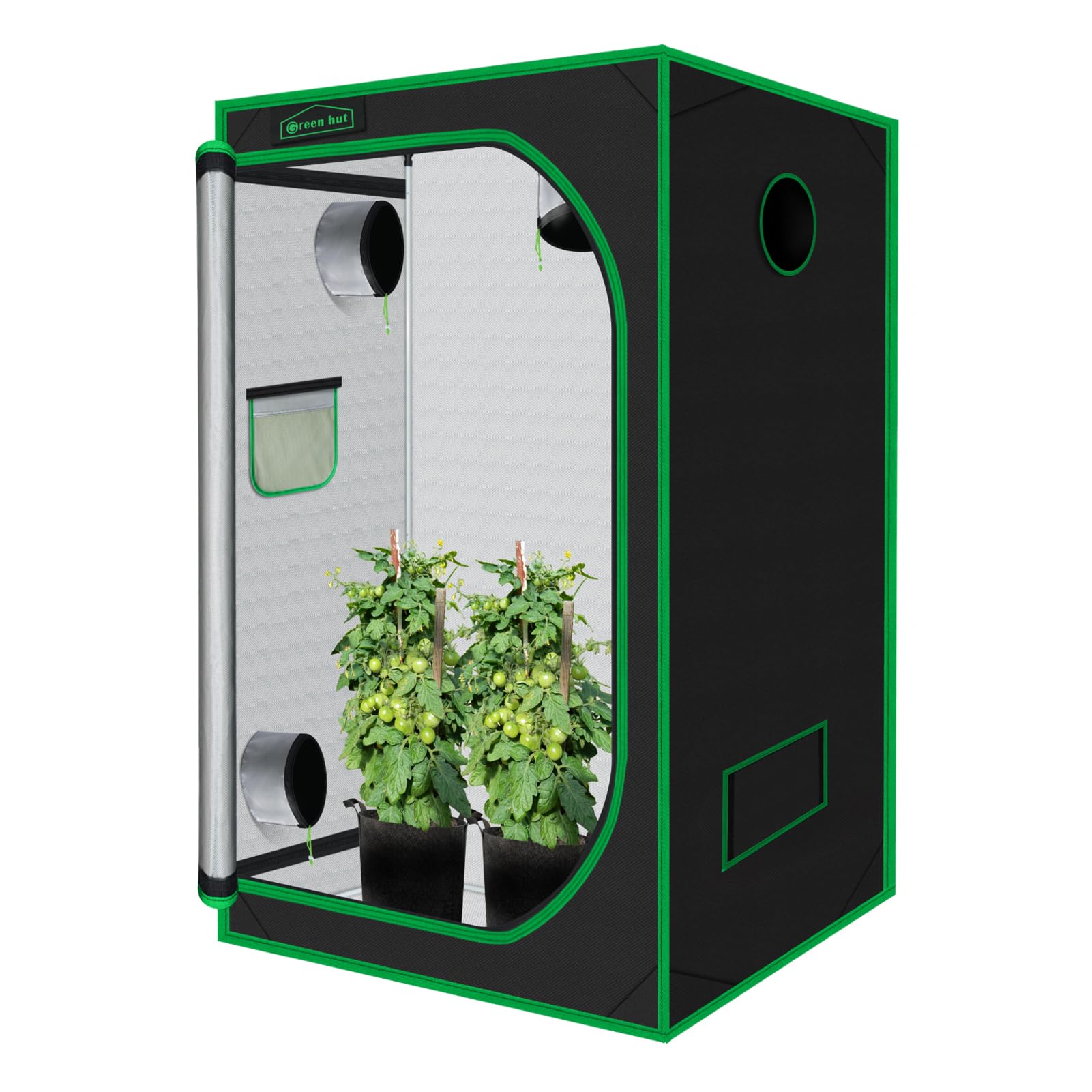 48x48x78 Inch Mylar Hydroponic Grow Tent for Indoor Plants - Observation Window & Removable Waterproof Floor Tray - Perfect for Growing Fruits, Flowers, and Vegetables Year-Round