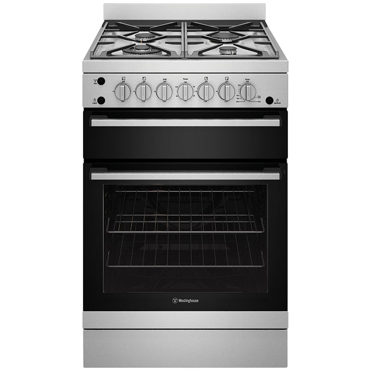 Westinghouse 60cm Freestanding Gas Range with Oven - Stainless Steel WFG612SCH - Perfect for Home Kitchens & Modern Cooking