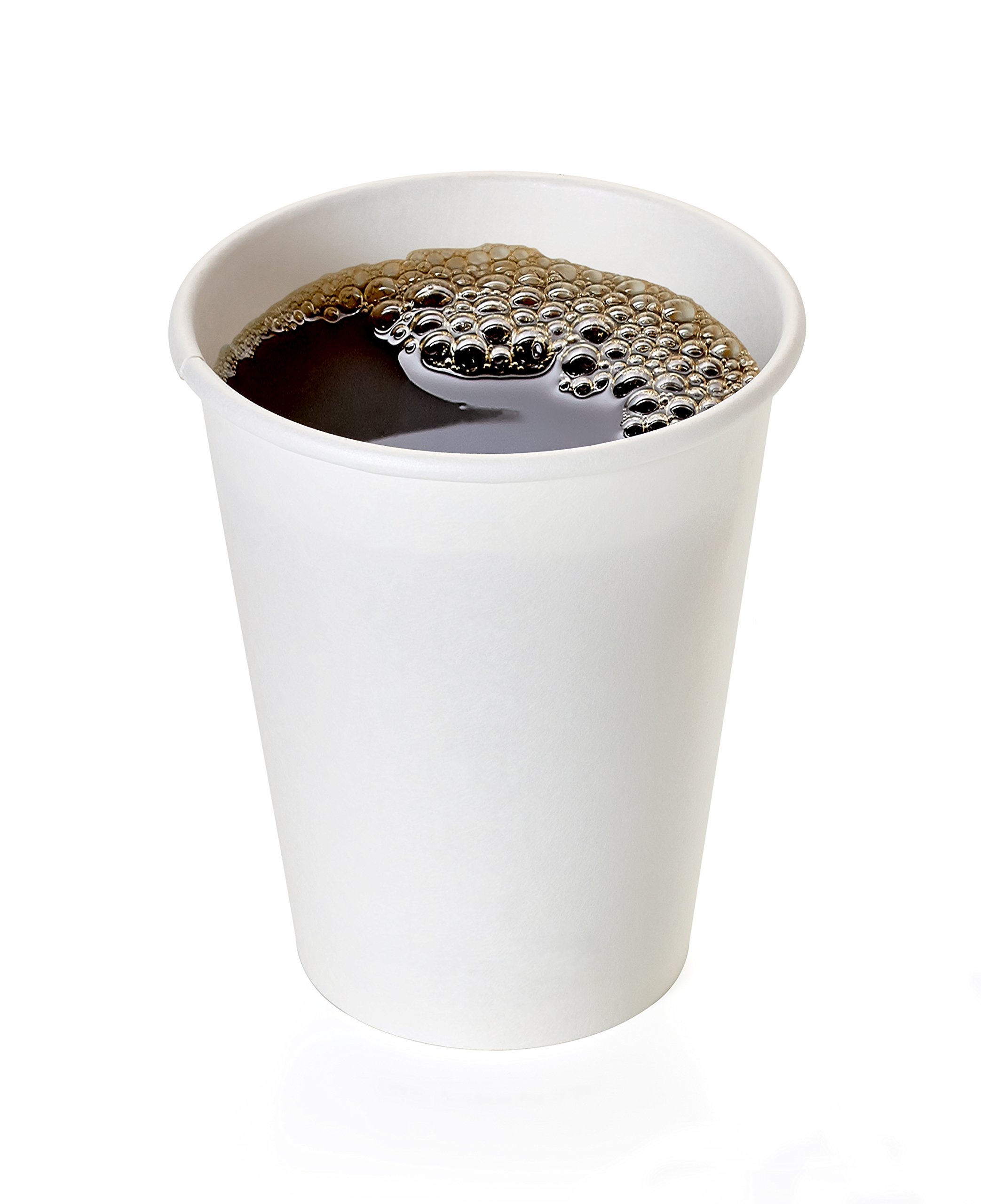Eco-Friendly 8 oz Disposable White Paper Coffee Cups - Recyclable & Compostable Hot Drink Cups for Office, Cafe, Restaurant - Perfect for Coffee, Tea, Latte, Chai - Pack of 50 | Ideal for Daily Use, Parties & Takeout