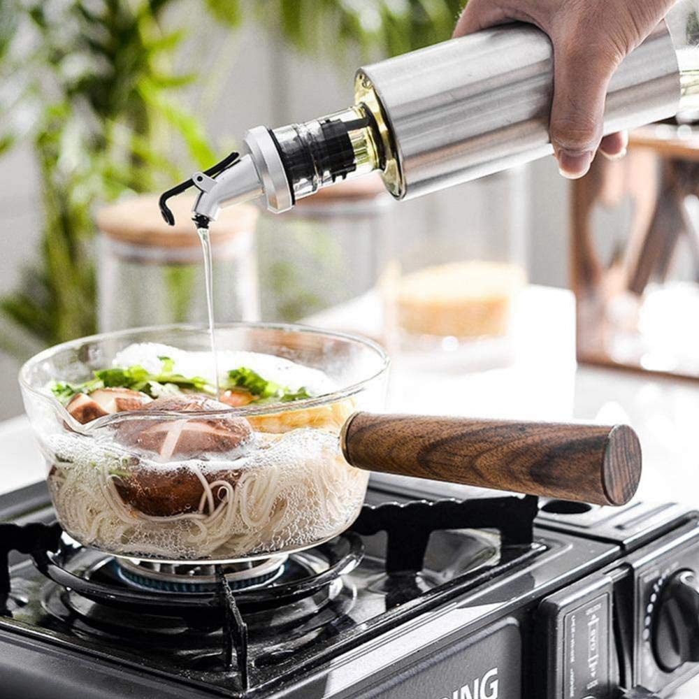 Qiuqiu 600ml Transparent Borosilicate Glass Milk Pan with Handle - Nonstick Saucepan for Instant Noodles, Home Kitchen & Restaurant Cooking - Perfect for Boiling Milk, Making Sauces, and Preparing Quick Meals