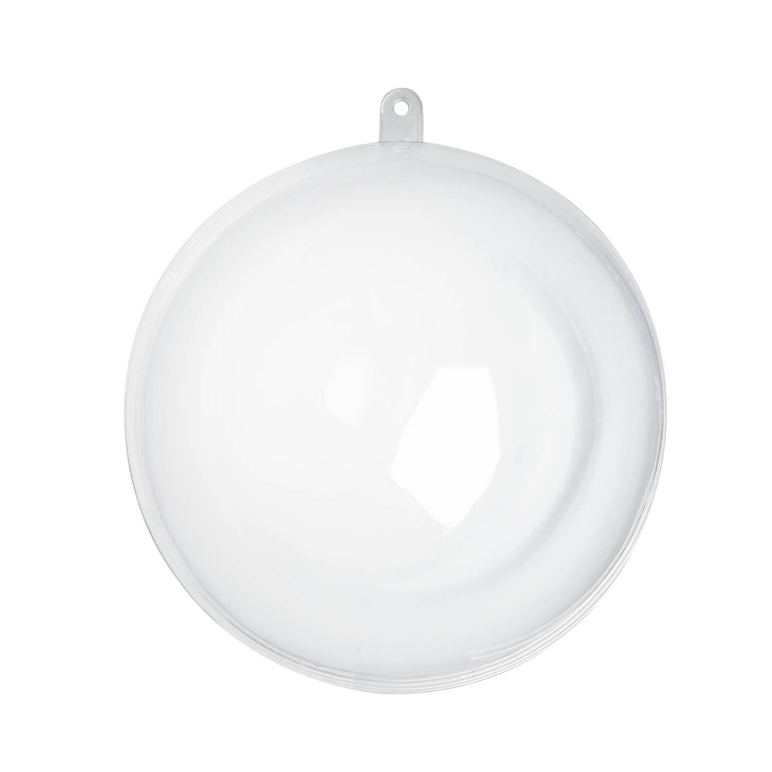 72 Pack Clear Acrylic Fillable 110mm Ball Ornaments - Bulk Transparent Plastic Christmas Decorations, Wedding Party Favors, DIY Craft Supplies for Holiday Tree, Gift Boxes & Home Decor