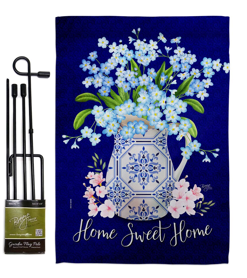 Spring Flower Garden Flag Set - Sunflower Tulip Rose - Double-Sided Yard Decor for Home