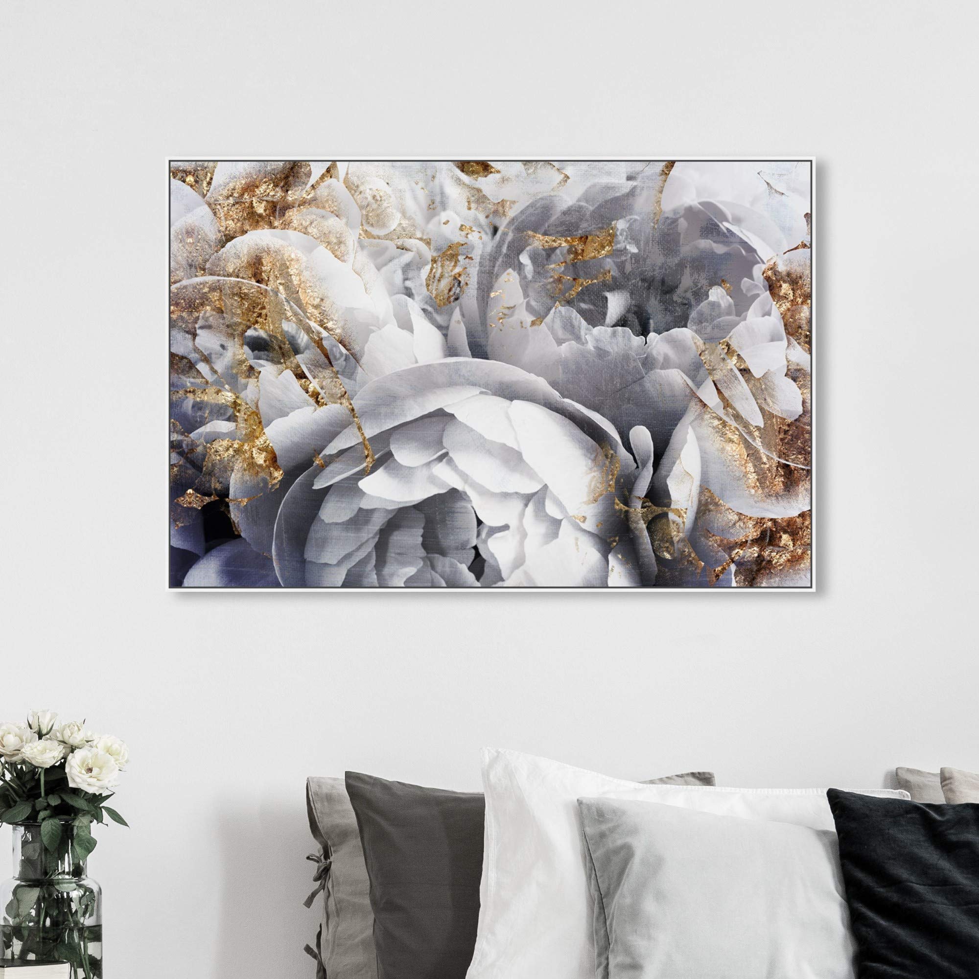 Oliver Gal 'Her Peony Garden' Framed Abstract Wall Art - 60