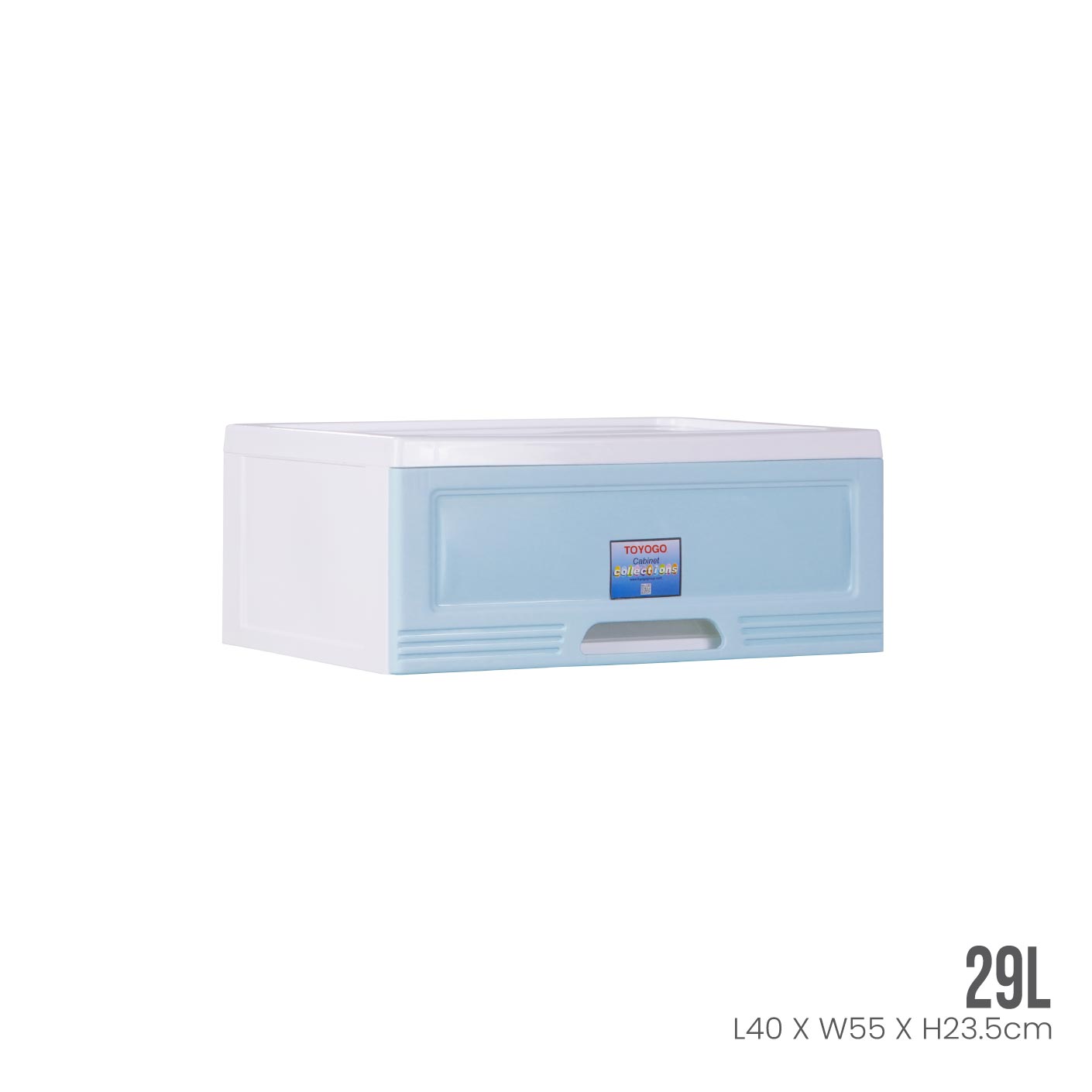 WHITE FRAME BABY BLUE DRAWER (609WF-BBB)