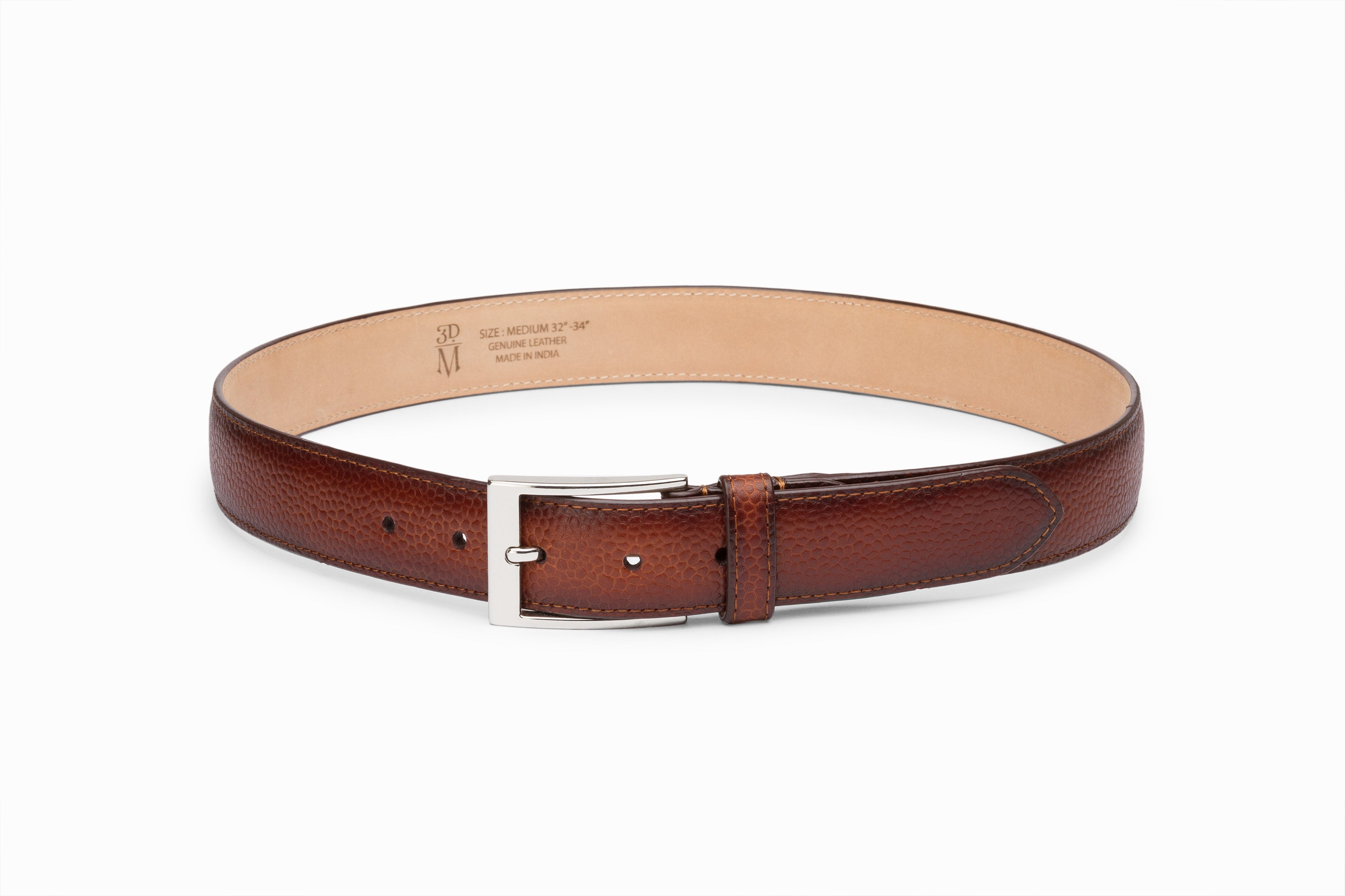Premium Flat Leather Belt with Cedar Grain Texture - Stylish and Durable for Men & Women | Perfect for Casual Wear, Office Outfits, and Everyday Fashion