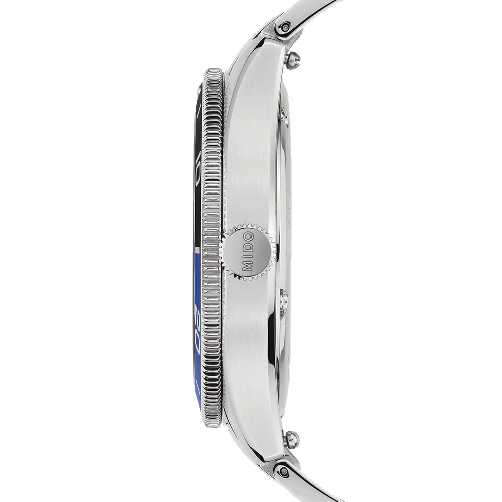 Ocean Star 39mm Blue Gradient Stainless Steel Watch for Men - Waterproof Diver's Watch with Bracelet - Perfect for Swimming, Diving & Everyday Wear