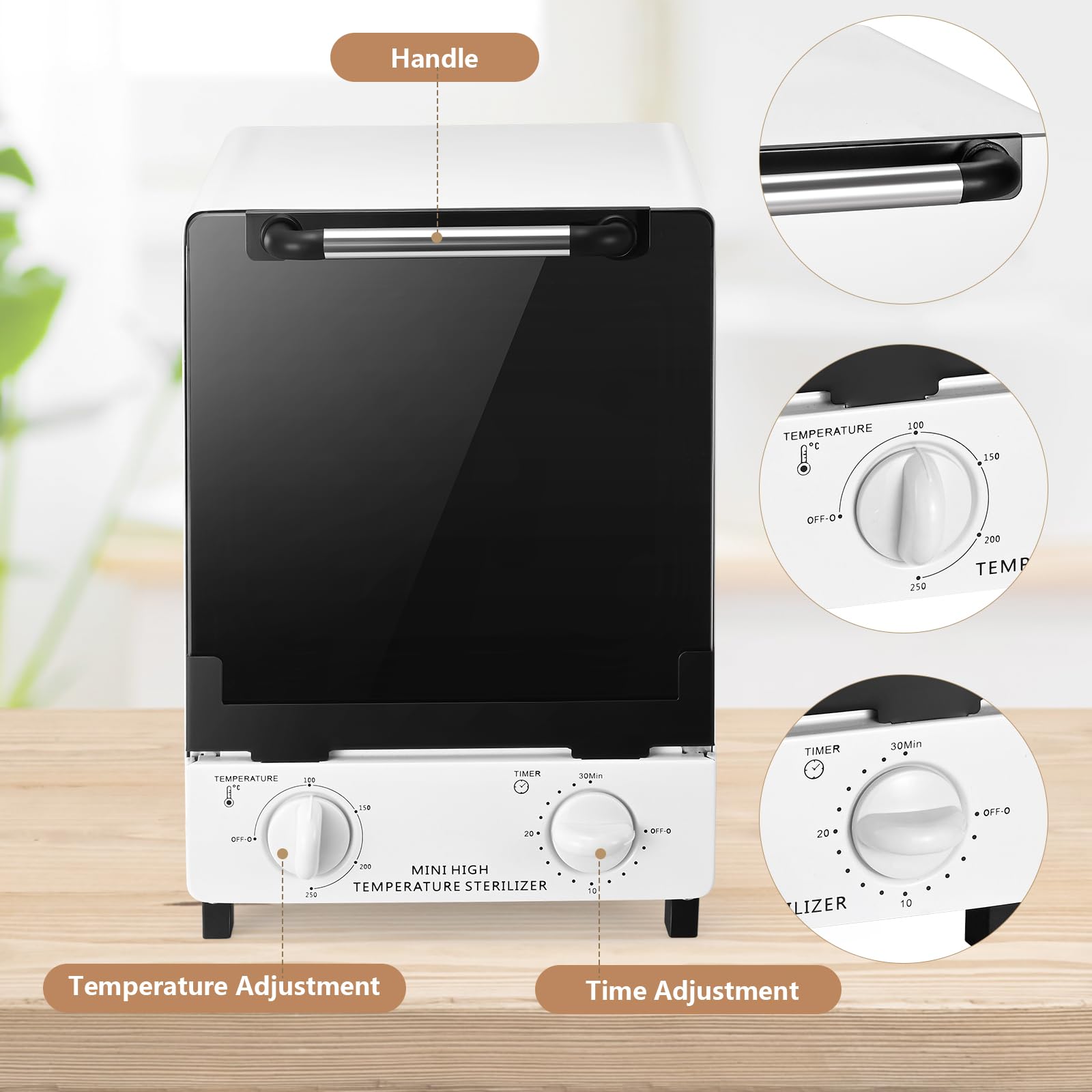 12L 110V High Temperature Dry Heat Sterilizer for Metal & Nail Tools - Portable 2-Layer Sterilization Box for Salon, Manicure & Tattoo Equipment - Perfect for Nail Salons, Barber Shops & Home Use