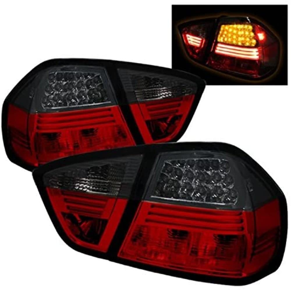 Spyder Auto 5000910 LED Tail Lights - Red/Smoked Lens - Compatible with Select Car Models - Enhance Visibility & Style for Night Driving & Custom Car Builds