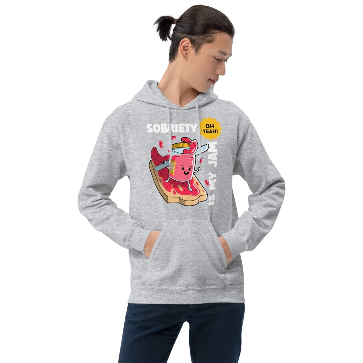 Jammin' to Sobriety Unisex Hoodie - Comfortable & Stylish Pullover for Men & Women - Perfect for Recovery Support, Casual Wear & Sober Living