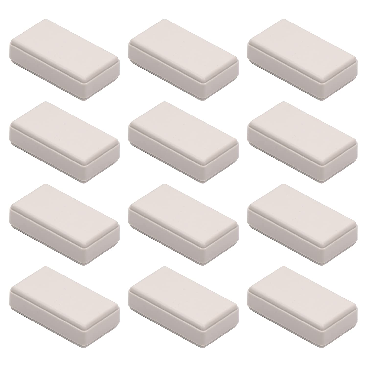 12Pcs ABS Plastic Electronic Junction Box - 48 x 27 x 14mm Waterproof Project Enclosure for Circuit Boards, DIY Electronics & Electrical Wiring (White) - Perfect for Home, Office & Industrial Use