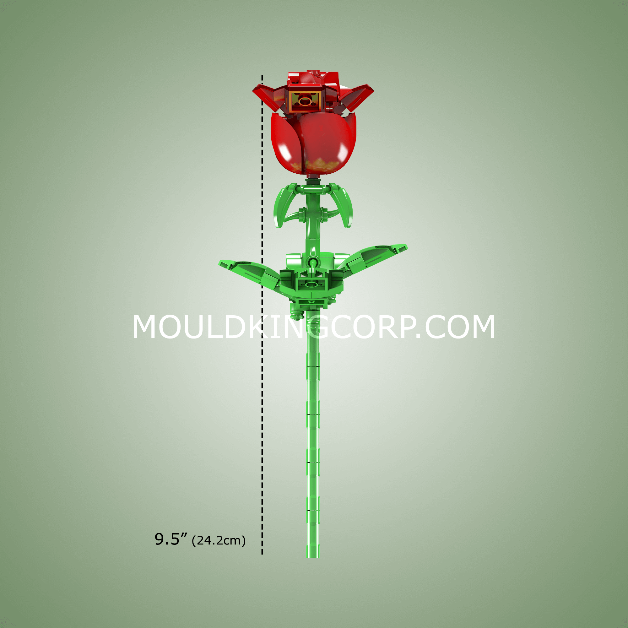Mould King 24005 Artificial Rose Flower Building Blocks Set | 131 PCS DIY Home Decor for Living Room, Bedroom, Office Decoration