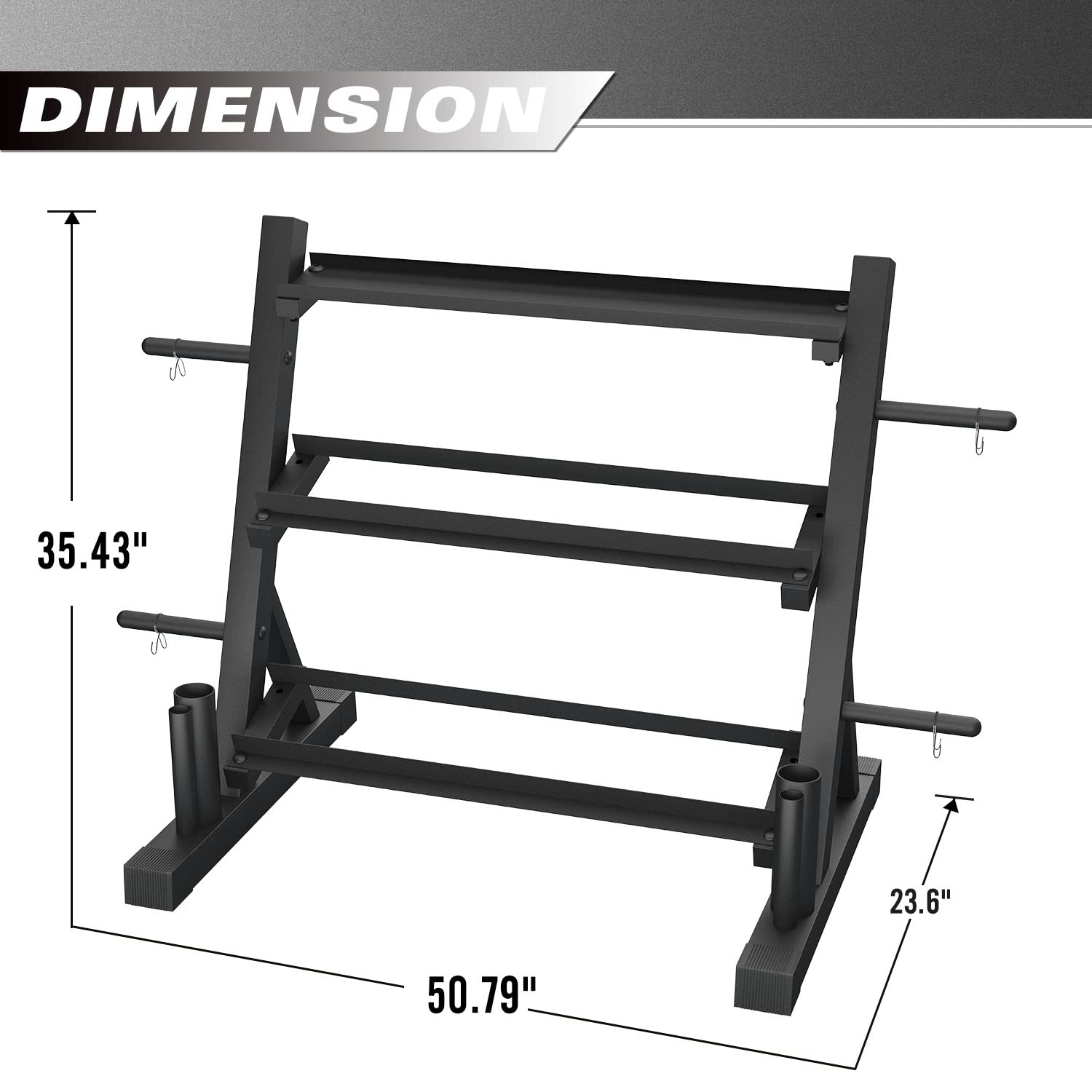 Multifunctional Dumbbell Rack & Weight Stand for Home Gym - Heavy Duty Storage Organizer for Dumbbells, Weight Plates & Curl Bars - Perfect for Garage, Basement & Home Workout Spaces