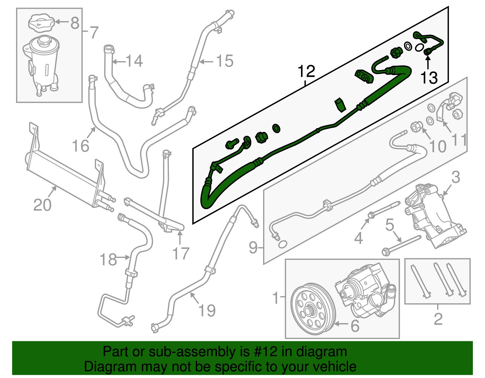 Ford BC3Z-3A717-K Power Steering Pressure Hose - Replacement Part for Ford Trucks & SUVs | Durable OEM Quality | Perfect for Off-Roading, Towing & Heavy-Duty Use