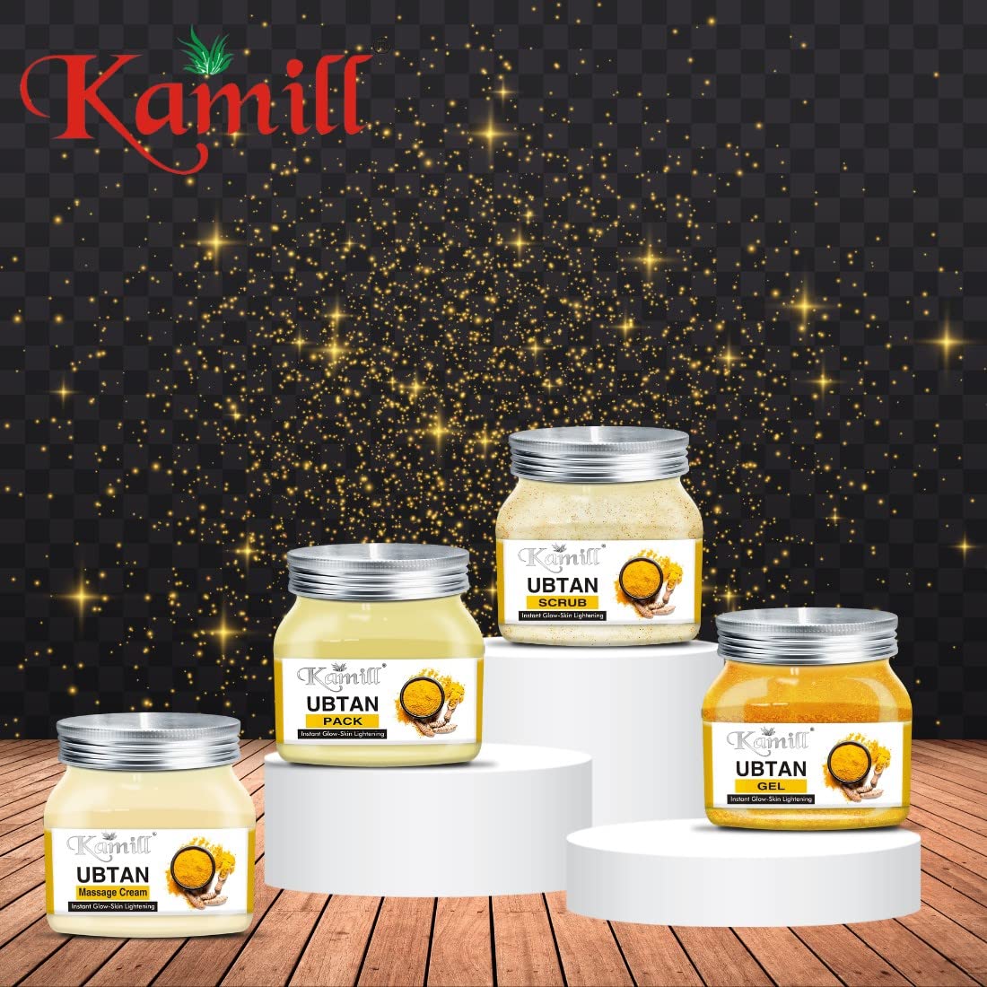 Kamill Ubtan Skin Lightening Scrub for Body & Face - 500g | Natural Brightening Exfoliator for Glowing Skin | Perfect for Daily Skincare Routine & Spa Treatments