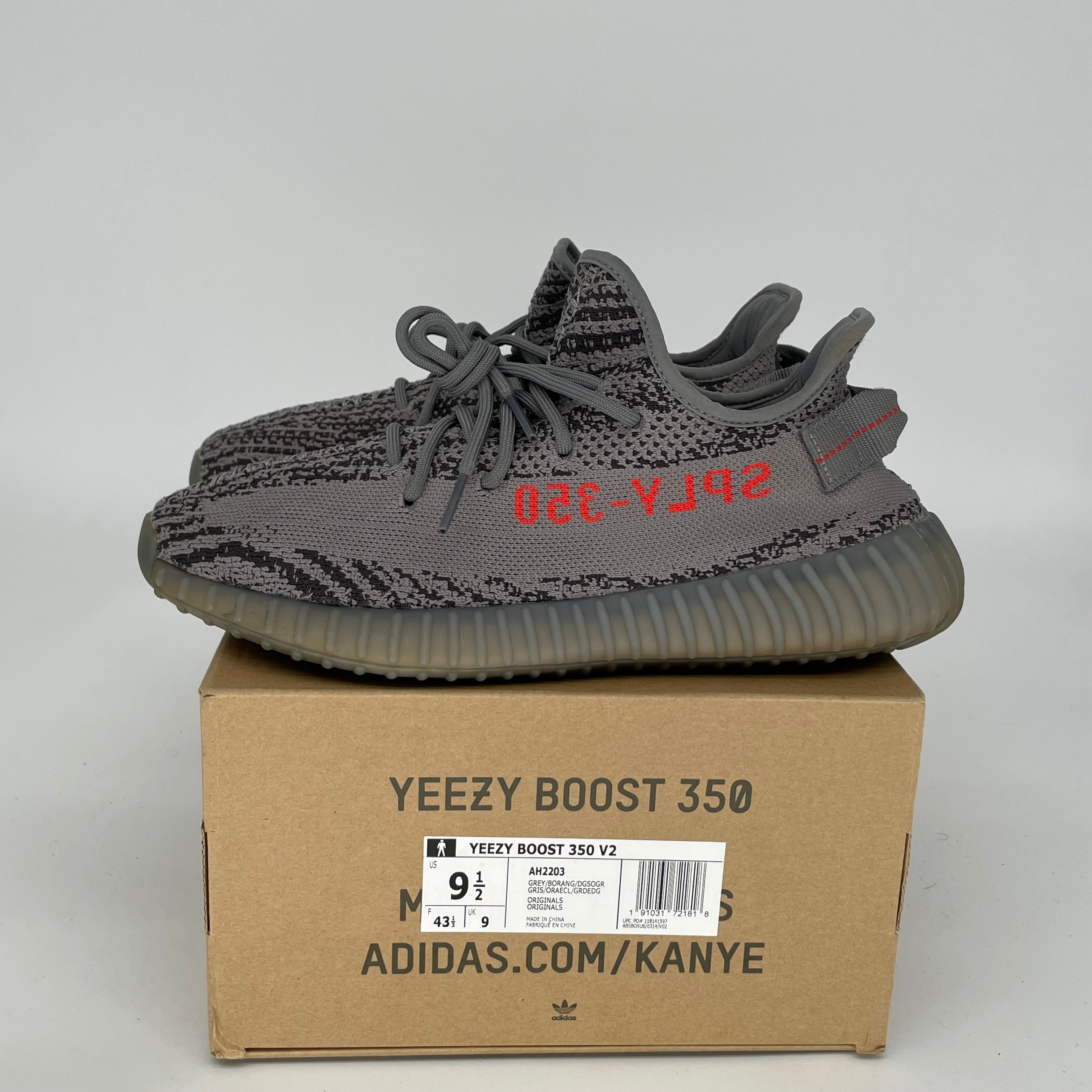 Adidas Yeezy Boost 350 V2 Beluga 2.0 - Men's Running Shoes Size 9.5 (AH2203) | Comfortable Sneakers for Casual Wear, Gym & Street Fashion