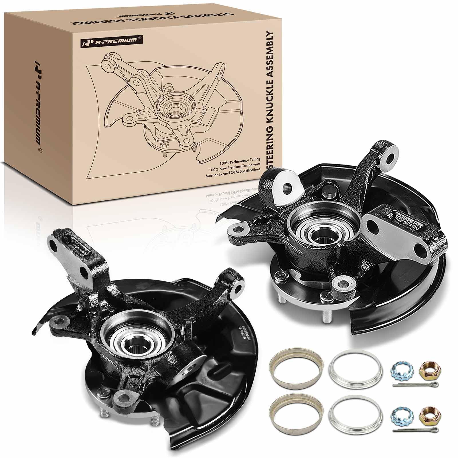 Premium 2-Pack Front Steering Knuckle & Wheel Bearing Hub Assembly for 1997-2001 Toyota Camry LE/XLE/CE 3.0L 5-Lug - Left & Right Side Replacement Parts - Perfect for Suspension Repair & Wheel Alignment