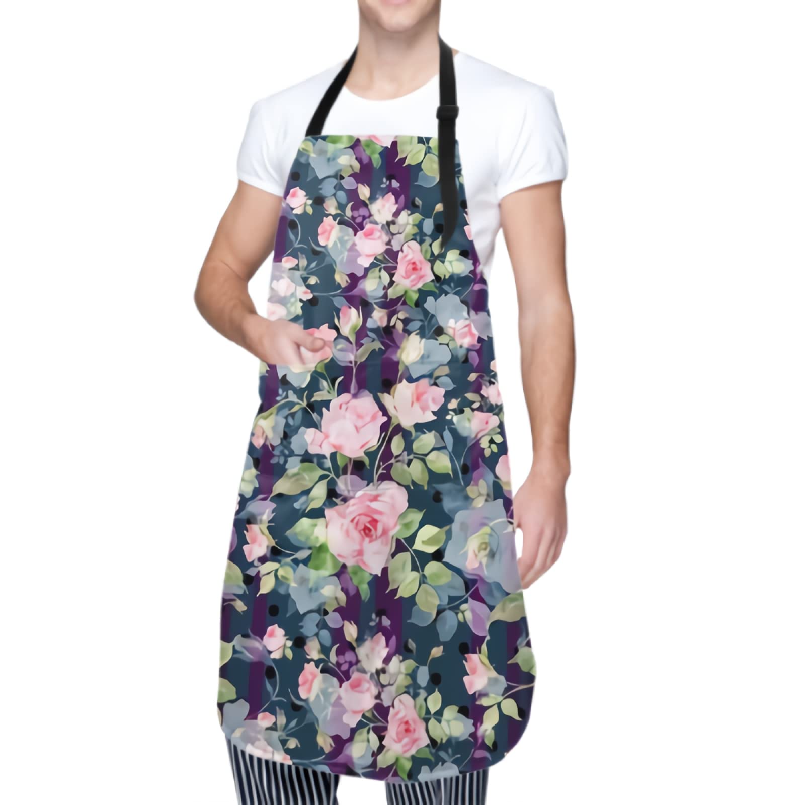 Adjustable Bib Apron with Pockets - Premium Kitchen Cooking, Baking, BBQ & Art Aprron for Chefs, Bakers, Painters & Grilling Enthusiasts - Perfect for Home, Restaurant & Outdoor Cooking
