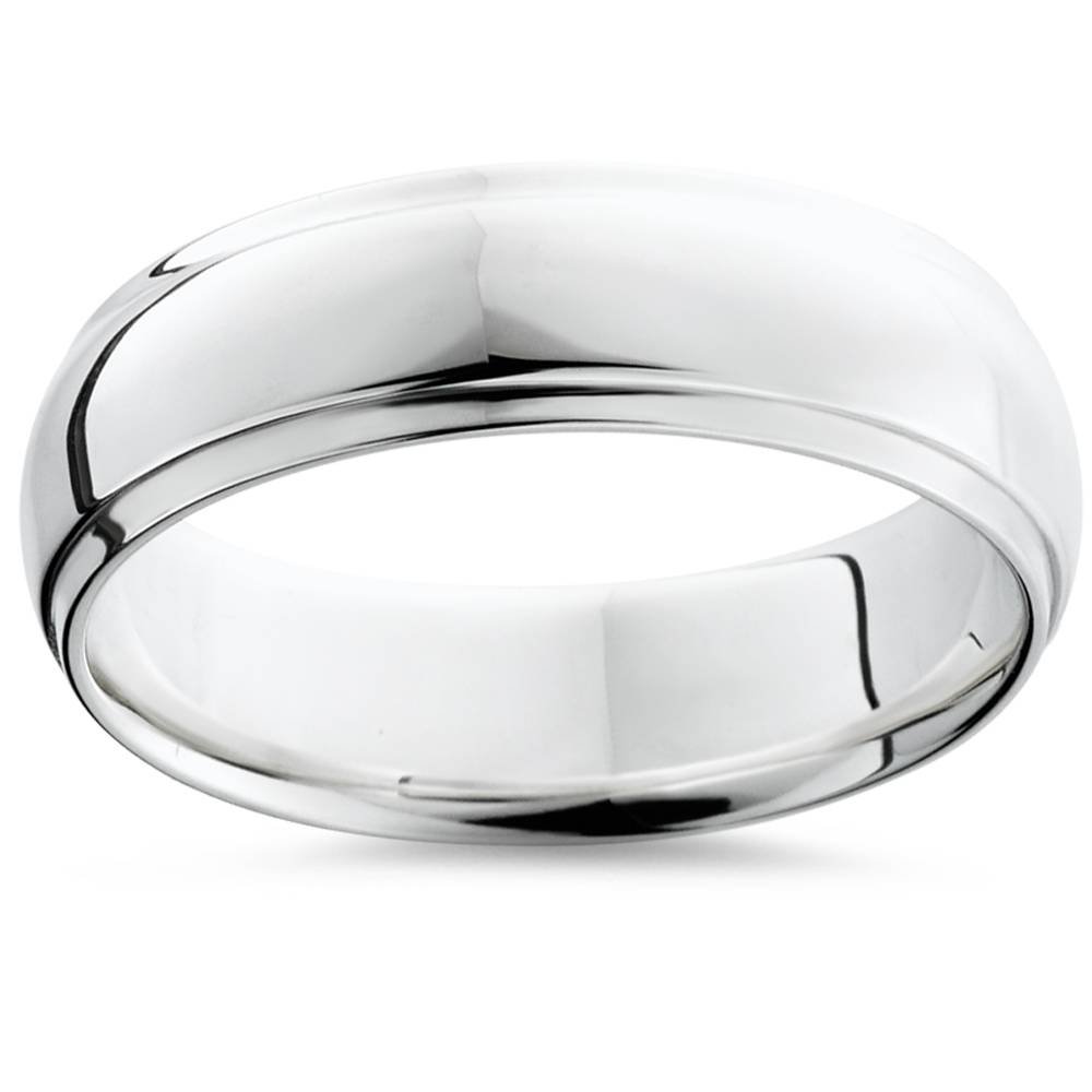 Men's Argentium Silver Comfort Fit Wedding Band Ring - Durable & Hypoallergenic for Everyday Wear, Anniversary & Engagement Gifts