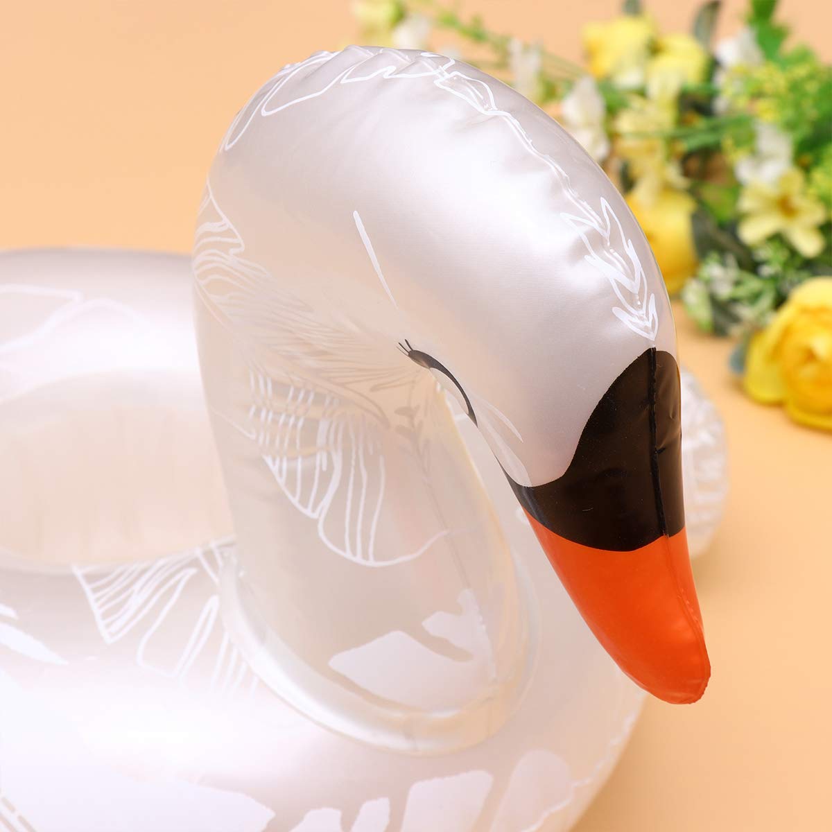 ABOOFAN Waterproof Beer Coaster - Floating Swan Design for Pool, Beach & Outdoor Drinking | White Beer Mat Holder for Drinks by the Pool, Boat or BBQ Party