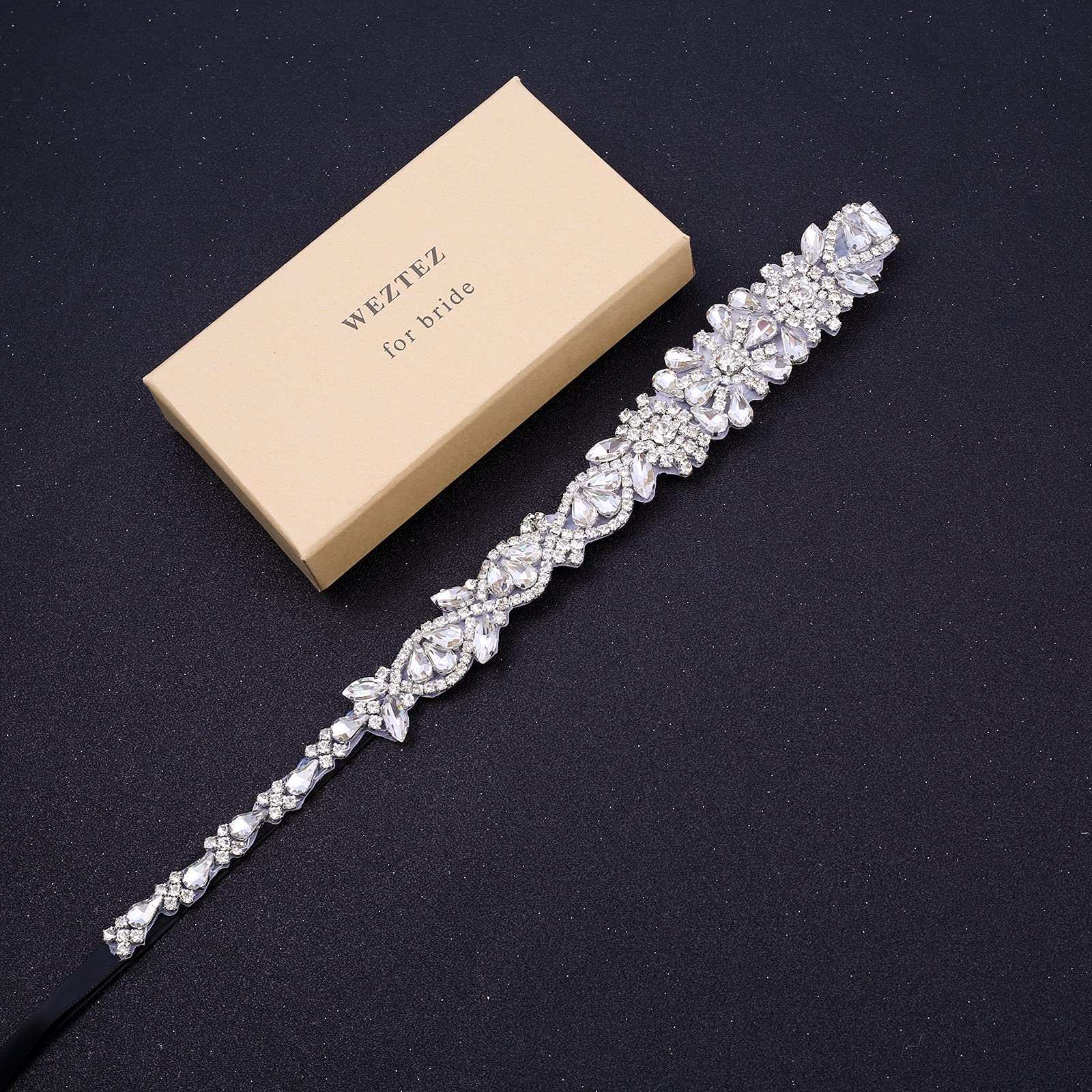 Sparkling Rhinestone Wedding Belt for Bride & Bridesmaids - Elegant Crystal Sash for Wedding Dresses | Perfect for Bridal Shower, Ceremony & Reception Accessories