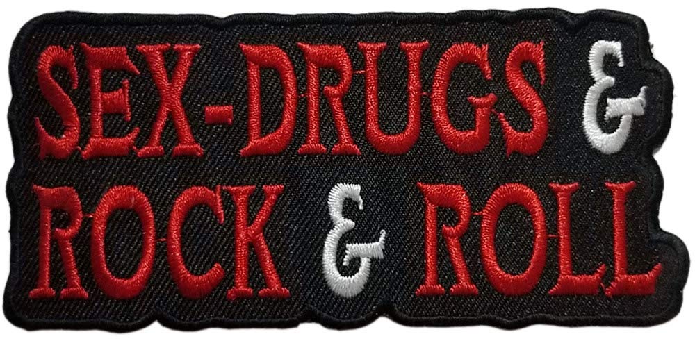 Sex, Drugs & Rock N Roll Embroidered Sew On Patch - 4