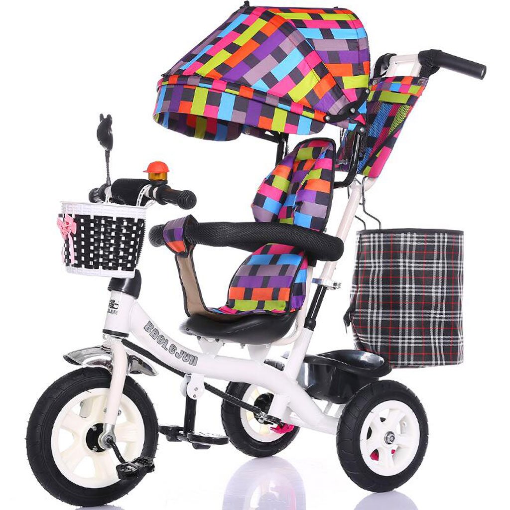 Best Multifunctional Kids Tricycle for 1-6 Year Olds - Adjustable Baby Bike with Removable Canopy for Boys & Girls - Perfect for Outdoor Play, Park Rides & Neighborhood Adventures