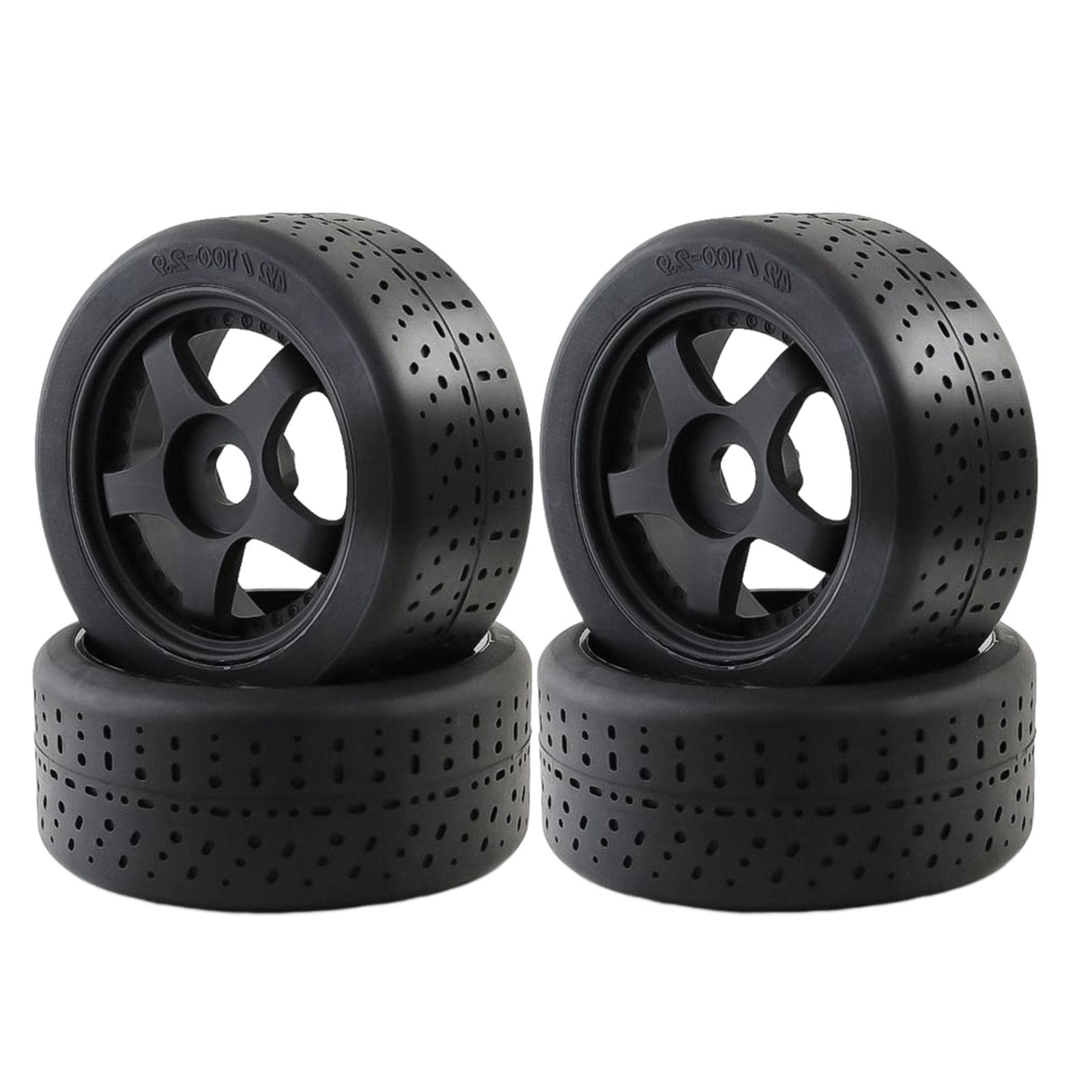 Vaveren 1:7 Scale RC Car Wheel Rim & Tire Set - Replacement & Upgrade Parts for Model Buggy, DIY Accessory Trucks & Modified RC Vehicles | Perfect for Off-Road Racing, Crawling & Custom Builds