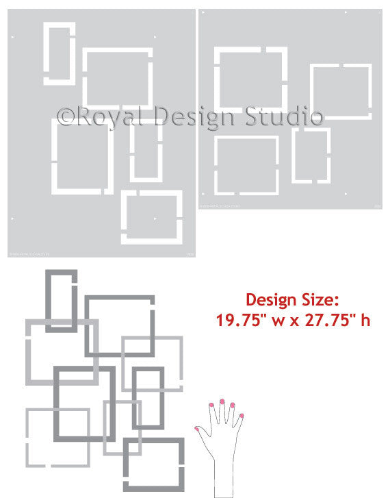 Hip To Be Square Stencil - Reusable DIY Craft Stencil for Painting, Wood Signs & Home Decor - Perfect for Wall Art, Furniture Upcycling & Scrapbooking Projects