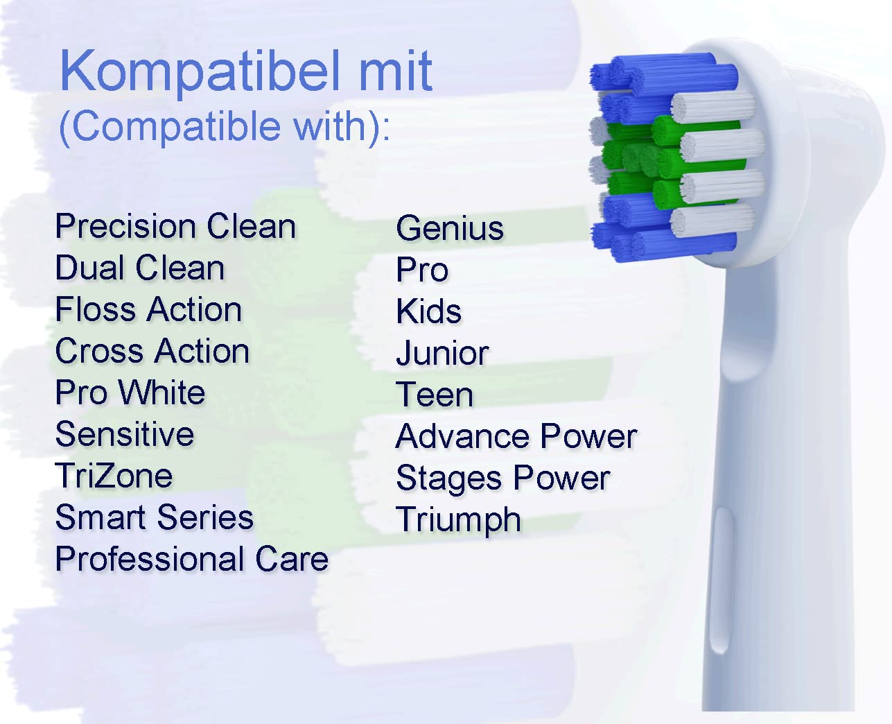 Oral-B Electric Toothbrush Replacement Heads - Compatible with Precision Clean, Vitality & Professional Care Models - 4 Pack - Perfect for Daily Oral Hygiene & Travel Use