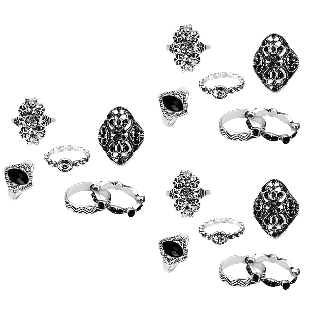 Vintage Punk Rings Set - 18pcs Gothic Stacking Rings for Women & Men - Boho Jewelry for Parties & Daily Wear