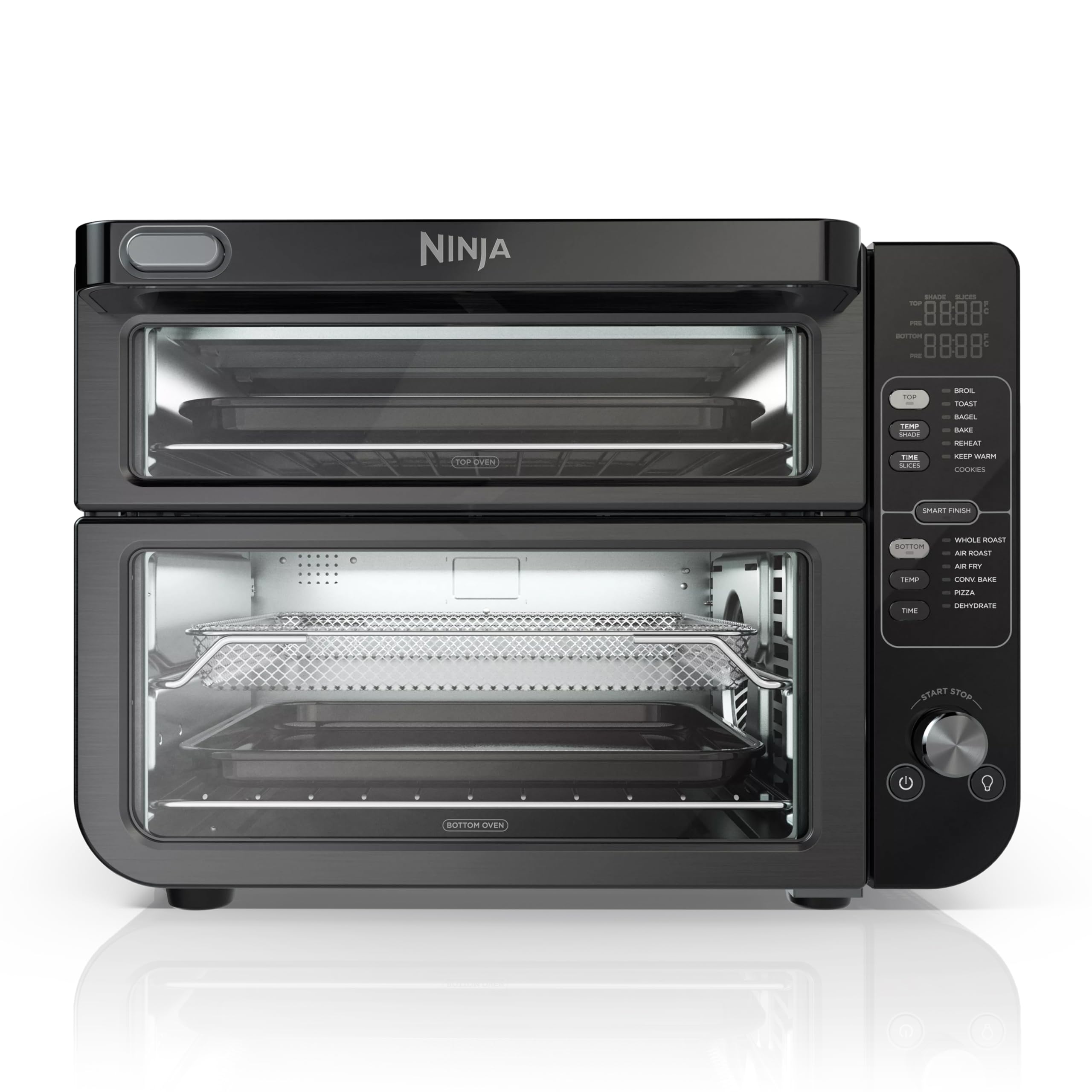 Ninja DCT402BK 13-in-1 Toaster Oven with FlexDoor & Air Fryer - Bake, Roast, Toast, Air Fry, Pizza & More - Smart Finish & FlavorSeal Technology - Perfect for Small Kitchens, Dorms & Quick Family Meals - Black Convection Oven