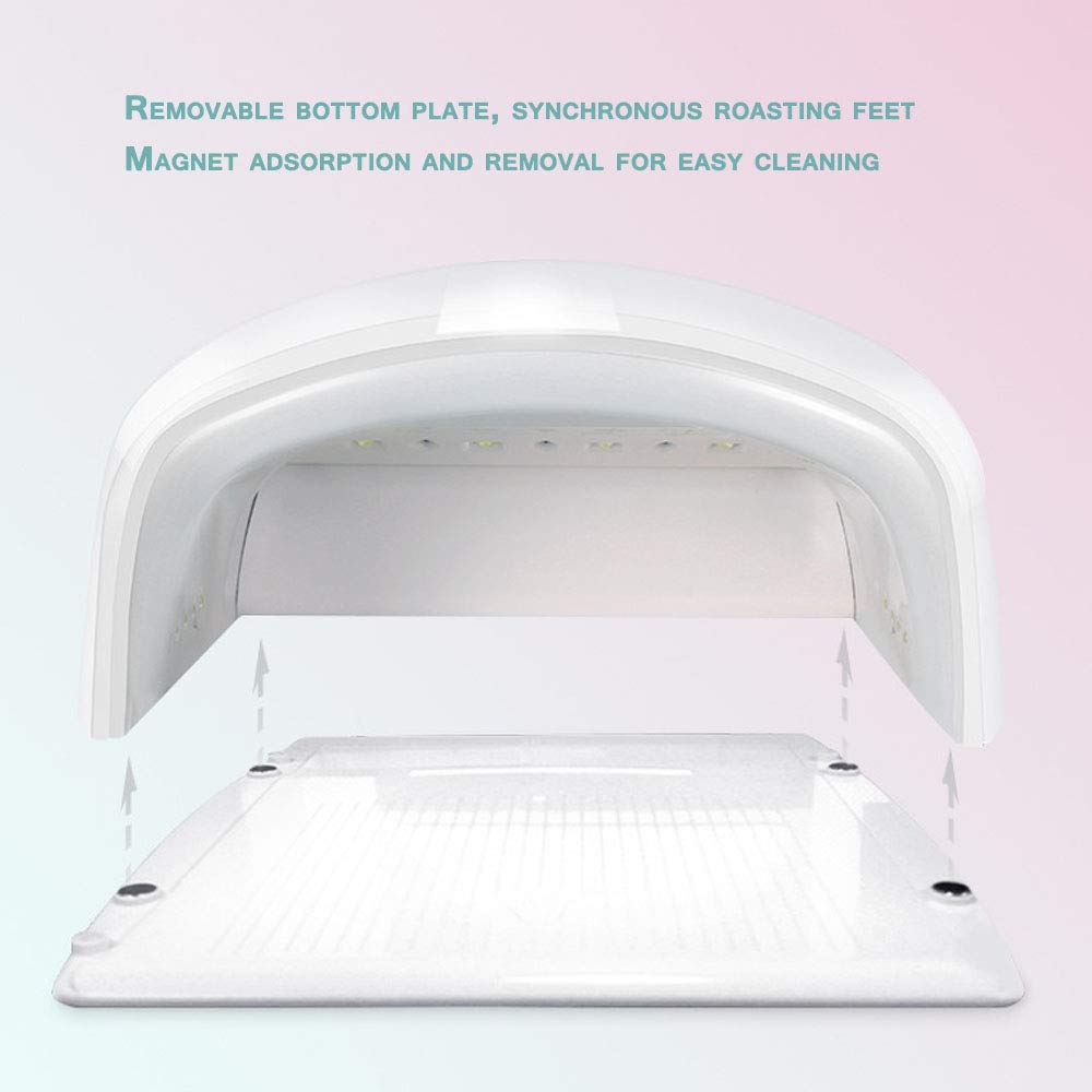 48W Cordless LED Nail Lamp - Rechargeable Professional UV/LED Nail Dryer for Gel Polish, Fast Curing Nail Light for Home & Salon Use | Perfect for Manicures, Pedicures & Nail Art Designs