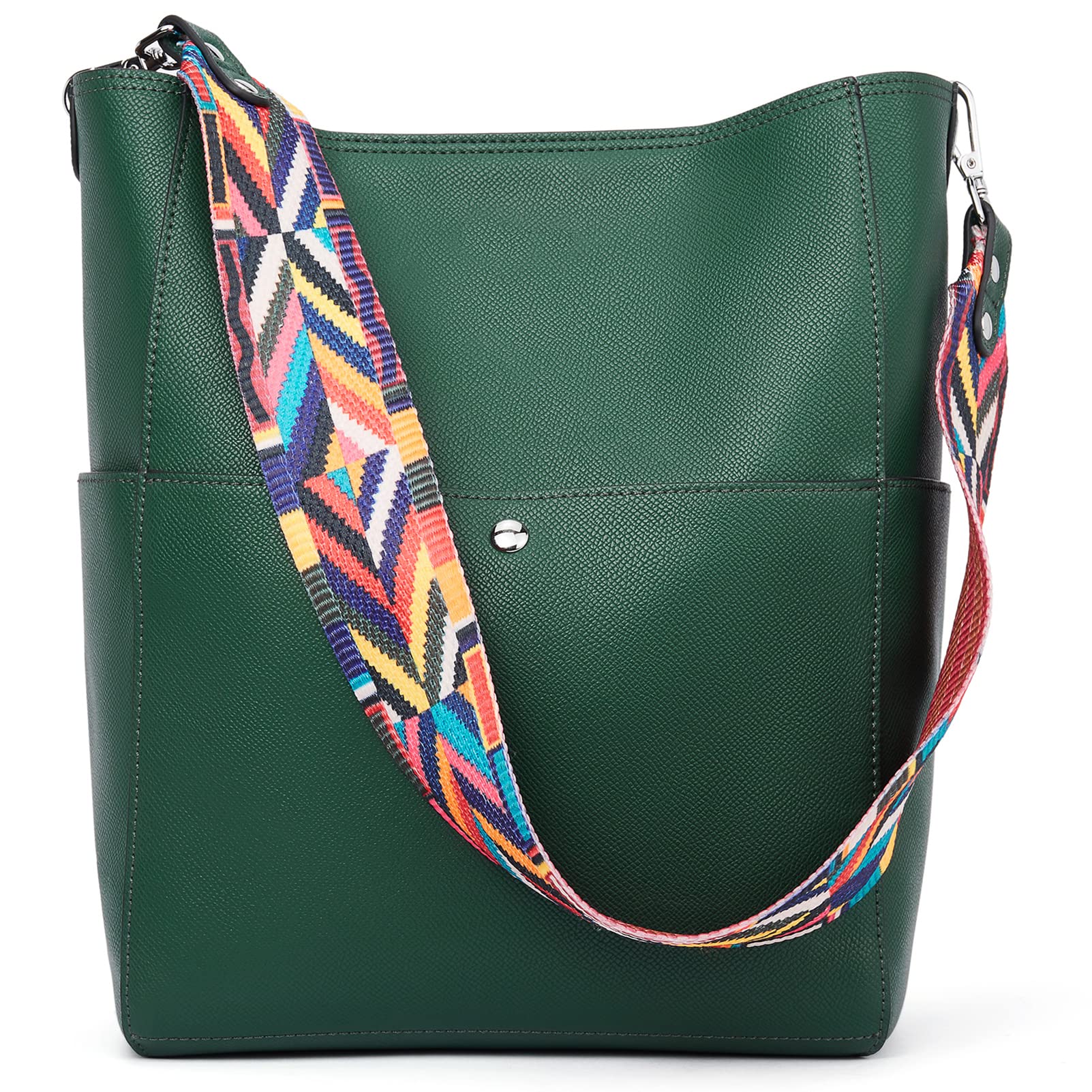 BROMEN Women's Vegan Leather Bucket Bag - Stylish Crossbody Purse for Everyday Use | Perfect for Work, Travel & Casual Outings