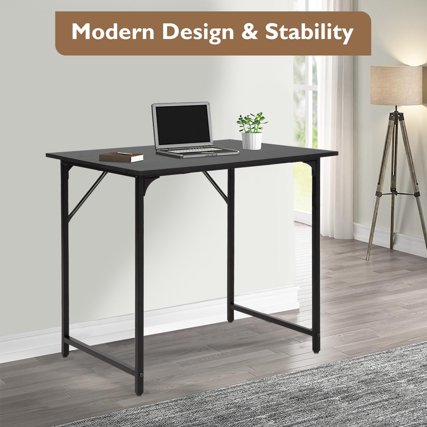 Best 32 Inch Computer Desk - Modern Home Office Desk for Study & Writing, Black