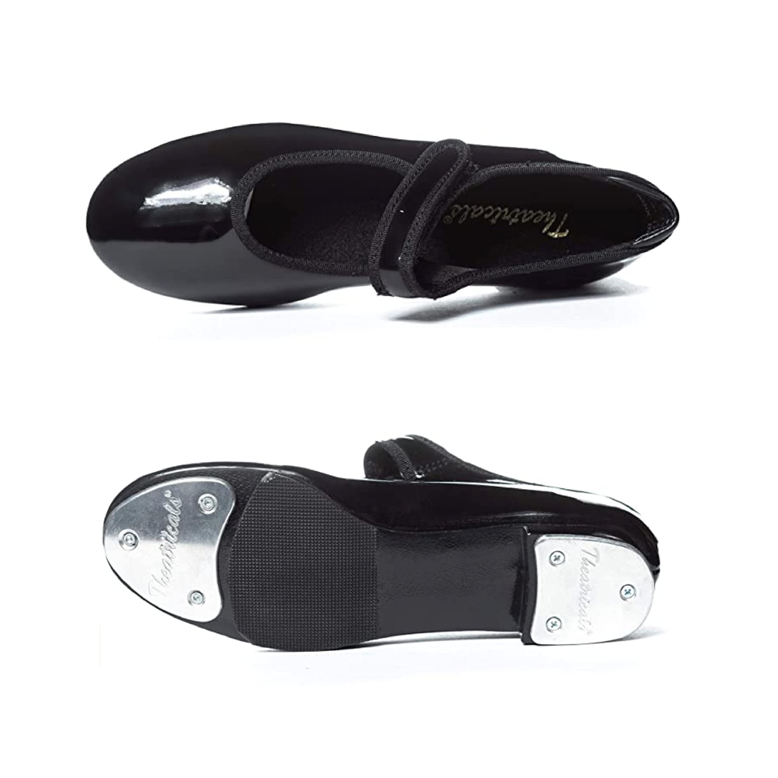 Girls Velcro Strap Tap Dance Shoes - Comfortable & Adjustable for Ballet, Jazz, and Theatrical Performances