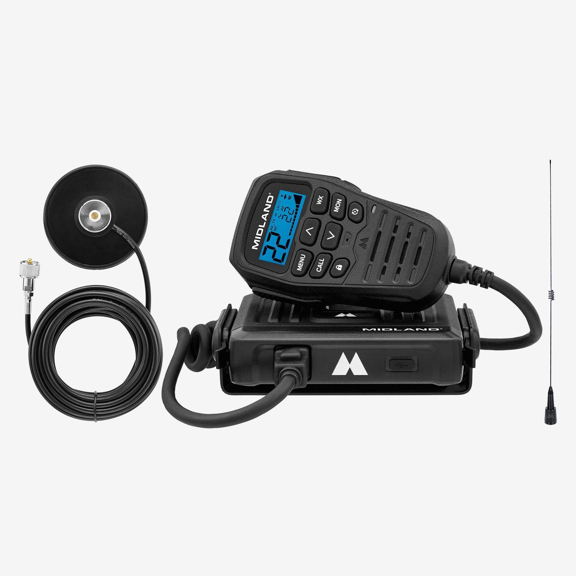 MXT275 MicroMobile GMRS 15 Watt Extended Range Two-Way Radio Bundle with Whip Antenna - Perfect for Off-Roading, Camping & Emergency Communication