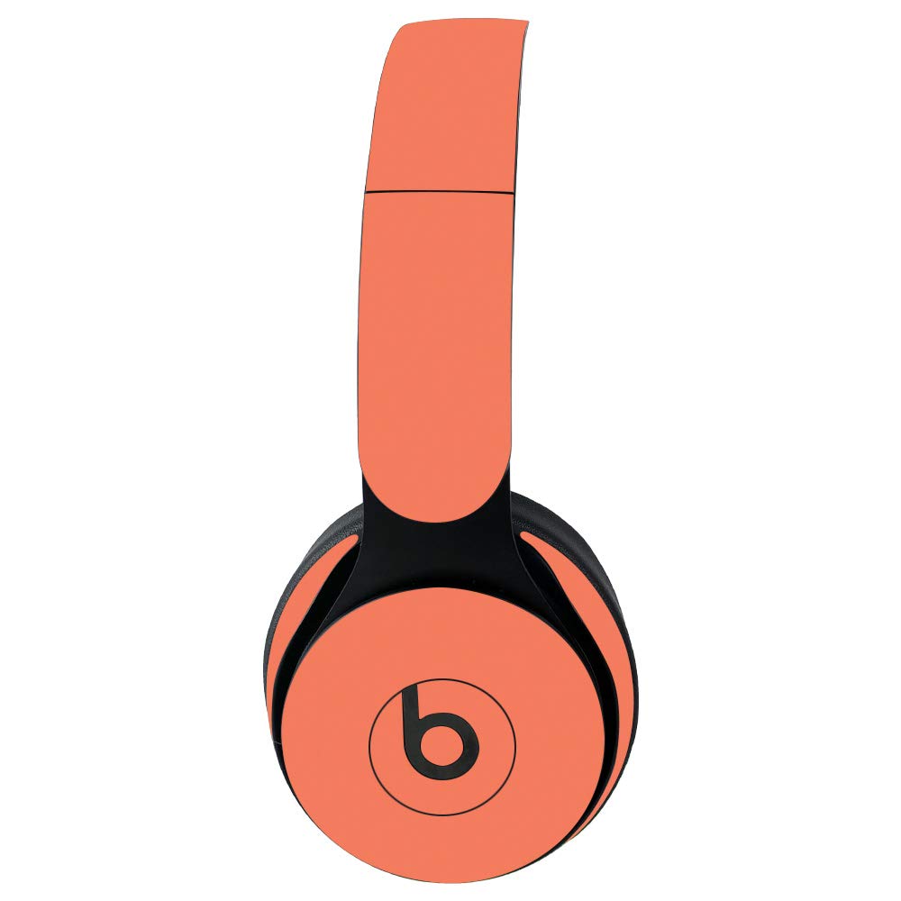 MightySkins Protective Vinyl Wrap Cover for Beats Solo Pro Wireless Headphones - Solid Salmon | Durable & Customizable Decal Skin | Easy to Apply & Remove | Made in USA | Perfect for Gym, Travel & Daily Use