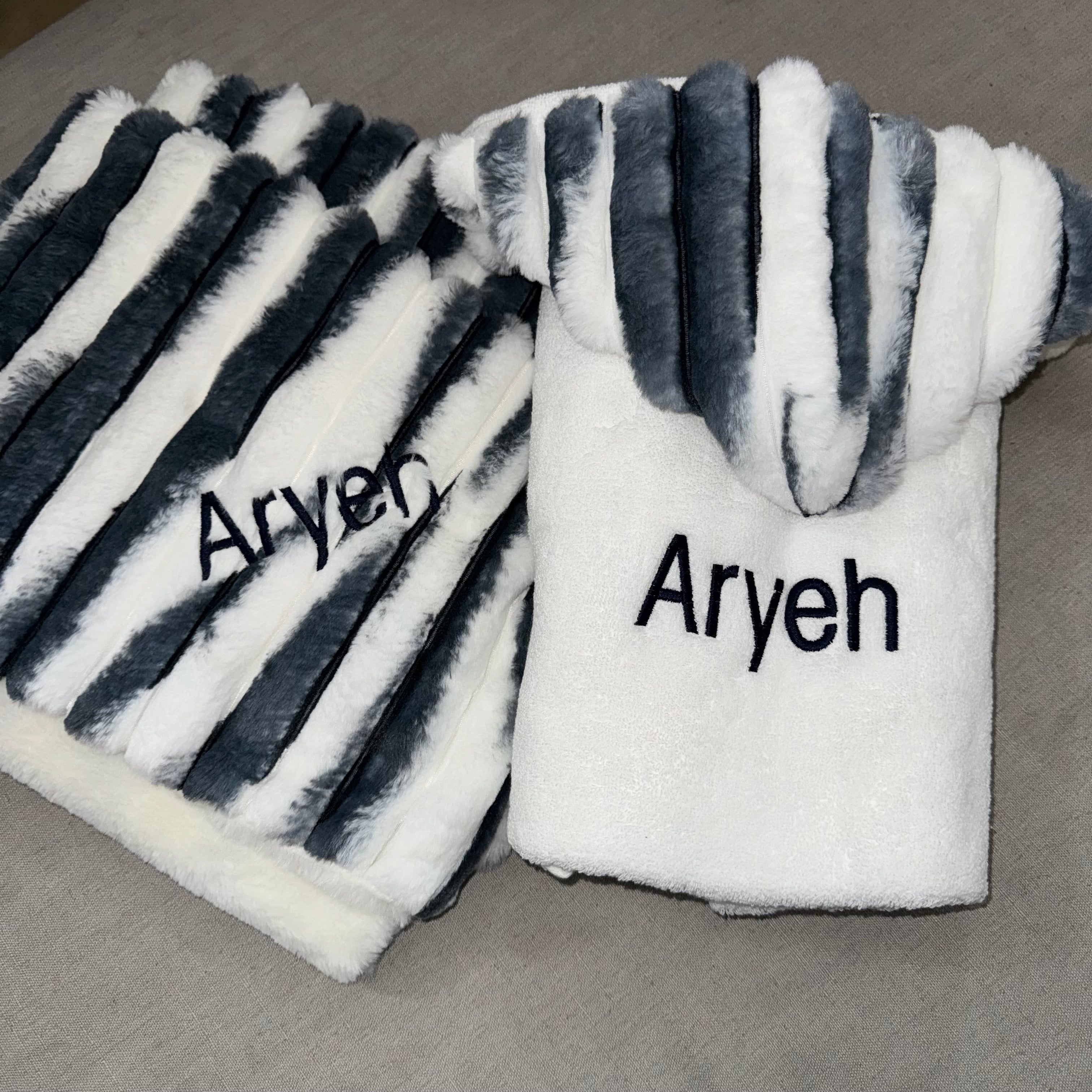 Oversized Hooded Towel - Navy/White Confetti Pattern - Soft & Absorbent Bath Towel for Adults, Kids, Beach, Pool & Spa