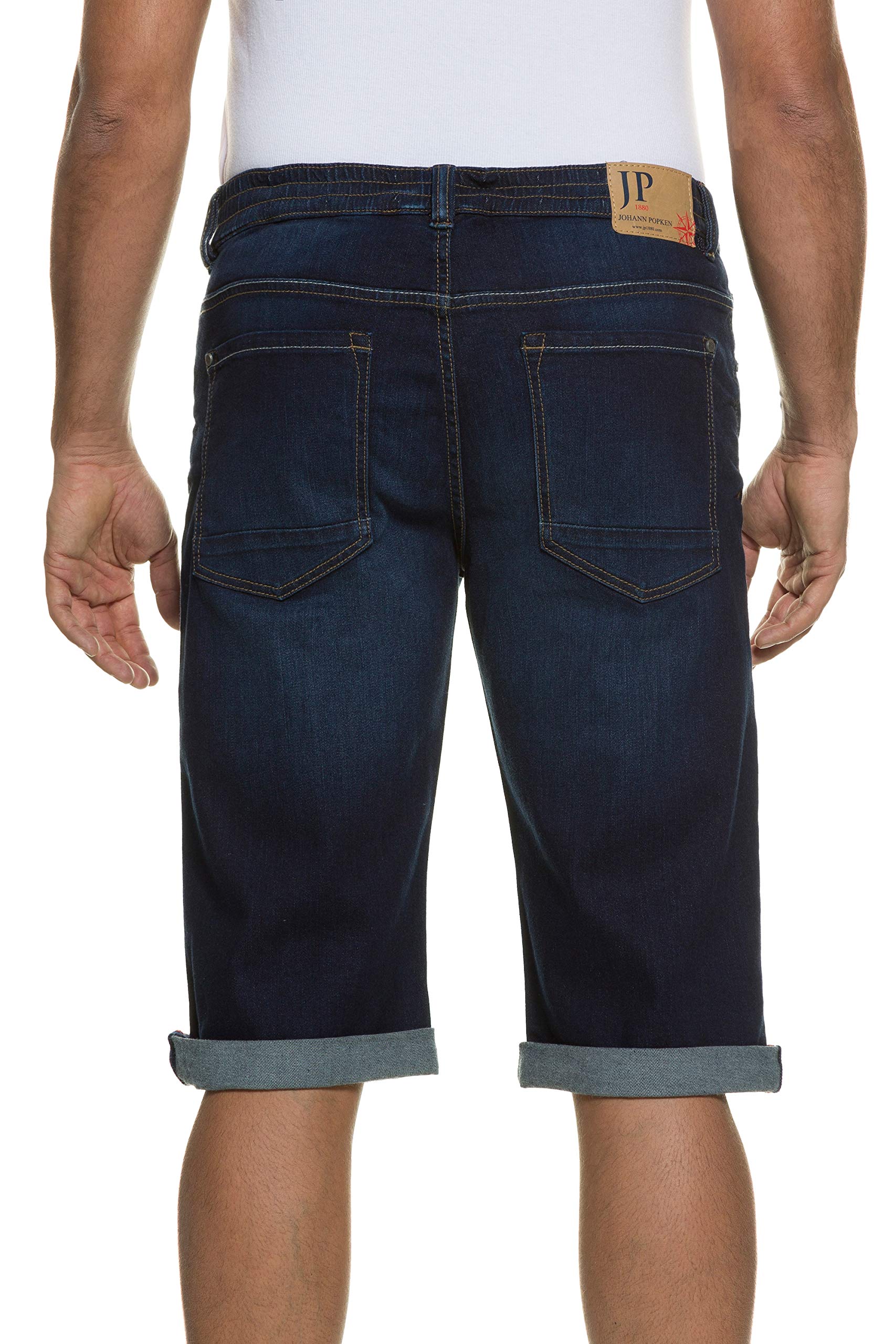 JP 1880 Men's Big & Tall Stretch Denim Jogger Bermuda Shorts - Blue (Size 42) | Comfortable Casual Wear for Summer & Outdoor Activities