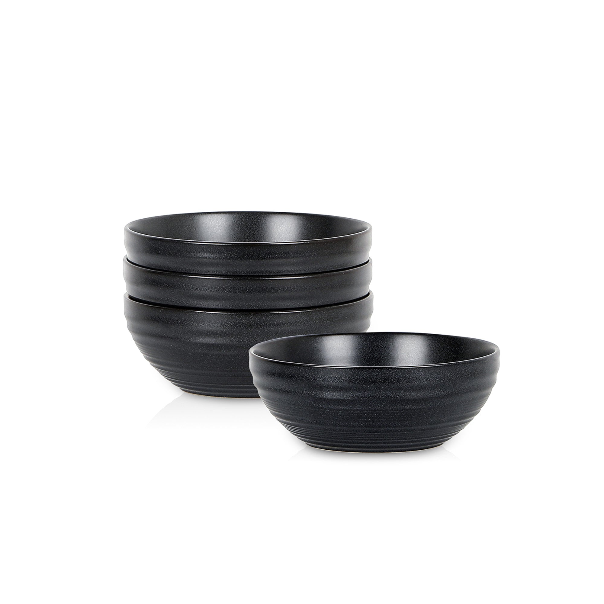Premium Elio Stoneware Bowl - Elegant Black Ceramic Serving Bowl for Soup, Salad, Pasta | Perfect for Dining, Entertaining & Kitchen Decor
