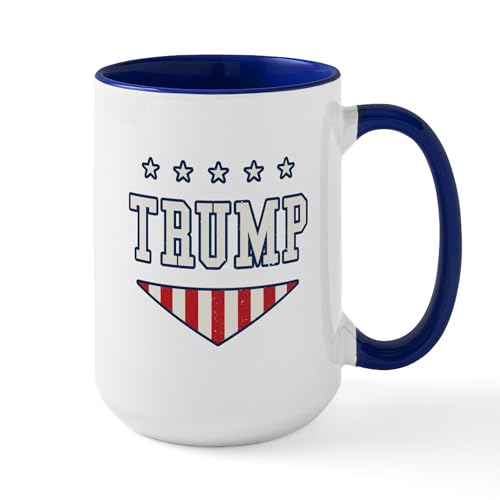 White/Navy Inside - Donald Trump For President Large Mug