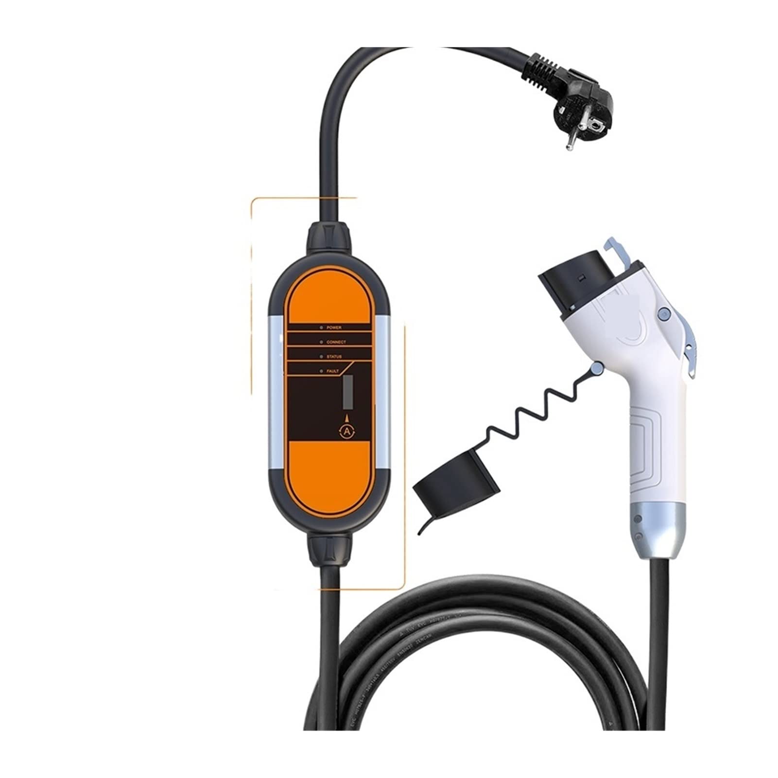 Portable 16A EV Charger with Adjustable Home Wallbox - Fast Electric Vehicle Charging Cable for Tesla, Nissan Leaf, Chevy Bolt | Perfect for Home, Garage & Road Trips